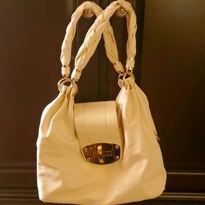 COPY - Charlotte Russ Large Leather White with Gold Buckle